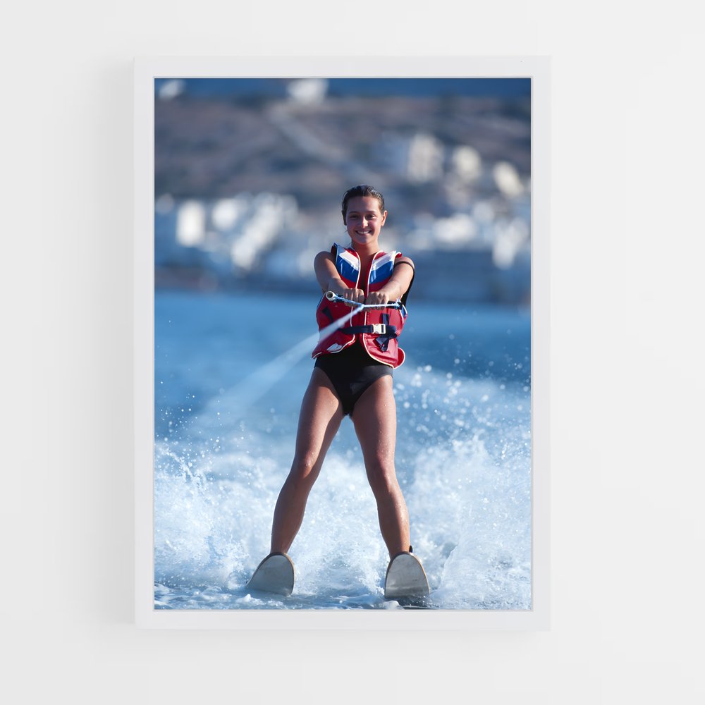 Poster Glisse Énergique – affiche Ski nautique (vue 3)
